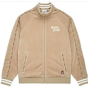Teddy Fresh Velour Track Jacket Tan XL